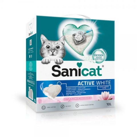 Posip za mačke Sanicat Active White Lotus 10L